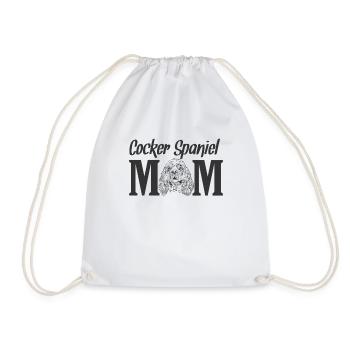 Cocker Spaniel Mom Dog Pet - Drawstring Bag - white - Front