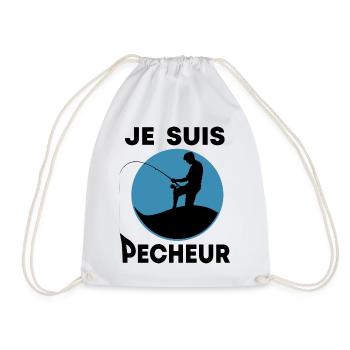 Je suis pêcheur - Sac de sport léger - blanc - Devant