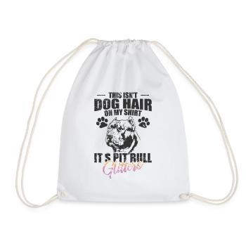 Ce n’est pas des poils de chien sur moi, c’est des paillettes de pit-bull - Sac de sport léger - blanc - Devant