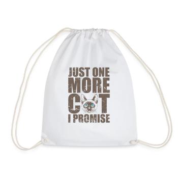 Just one More Siamese Cat I Promise Pet - Drawstring Bag - white - Front