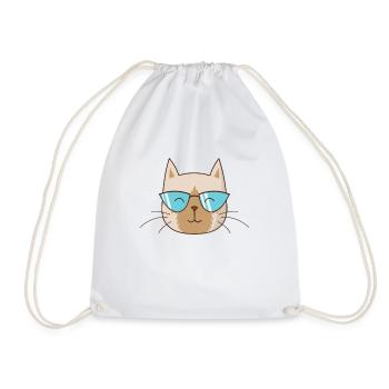 Siamese Cat mit Sonnenbrille Haustier - Turnbeutel - Weiß - Vorne