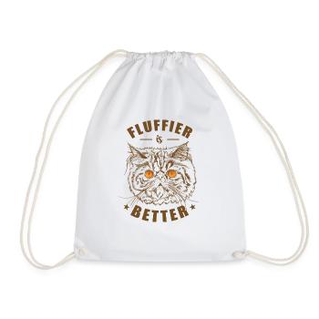 Fluffier est un meilleur animal de compagnie de chat persan - Sac de sport léger - blanc - Devant