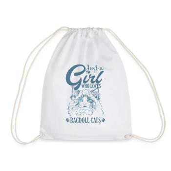 Juste une fille qui aime Ragdoll Cats Pet - Sac de sport léger - blanc - Devant