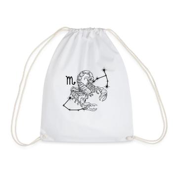 Signe du zodiaque Scorpion Octobre Novembre - Sac de sport léger - blanc - Devant