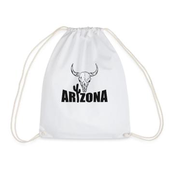 Arizona Cactus USA America State - Drawstring Bag - white - Front