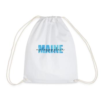 Maine my happy Place USA America - Drawstring Bag - white - Front