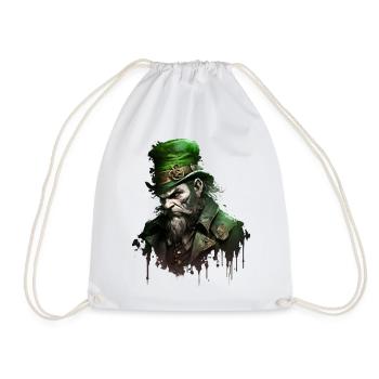 Leprechaun mort-vivant avec chapeau - Sac de sport léger - blanc - Devant