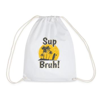 SUP Bruh! Stand up paddle balance - Drawstring Bag - white - Front