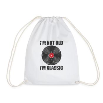 I'm not old I'm Classic Vinyl Record - Drawstring Bag - white - Front