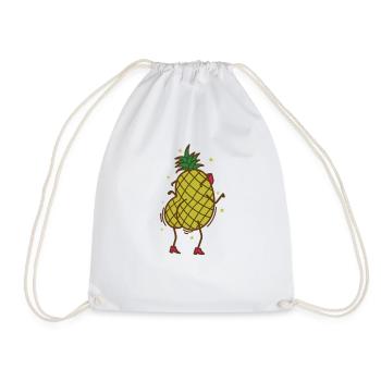 Ananas dansant fruits doux tropicaux - Sac de sport léger - blanc - Devant