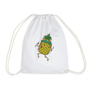 L’ananas fait du jogging ou court des fruits sucrés - Sac de sport léger - blanc - Devant
