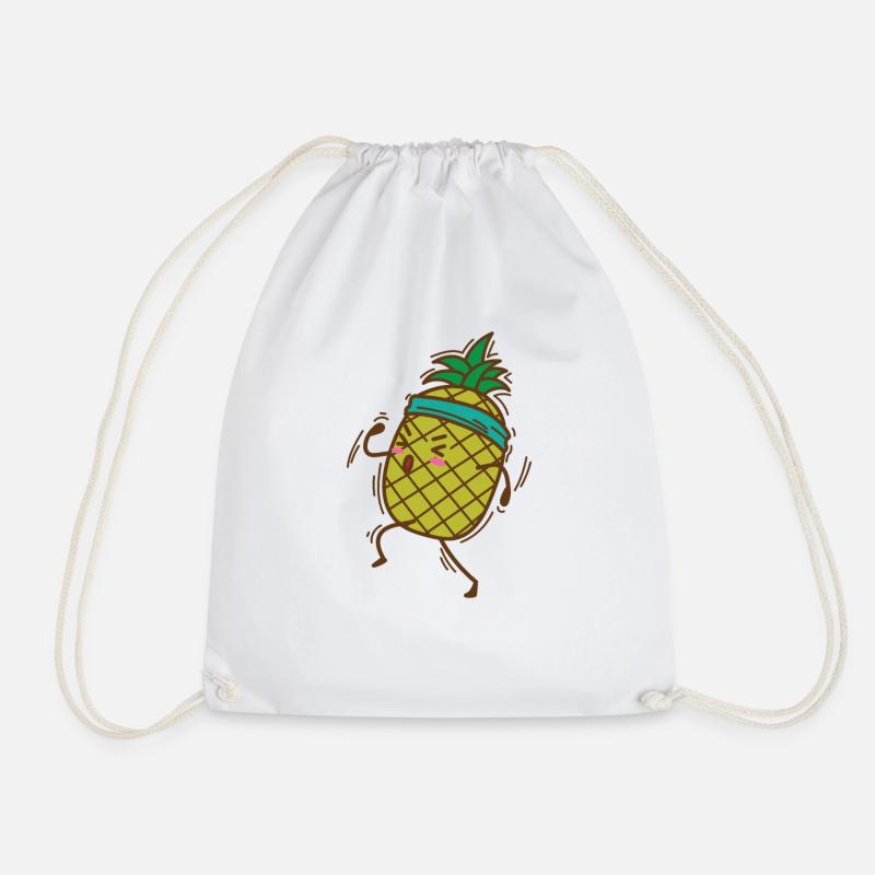 Ananas geht Joggen oder Laufen süße Frucht - Turnbeutel - Weiß