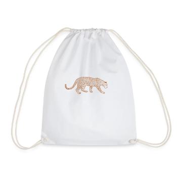 Leopard Big Cat Africa - Drawstring Bag - white - Front