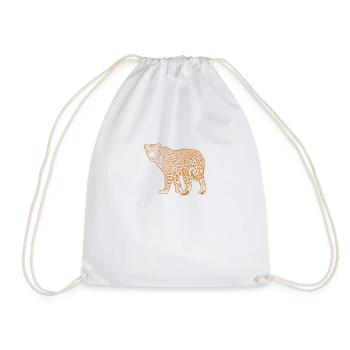 Leopard in the wild Big Cat Africa - Drawstring Bag - white - Front