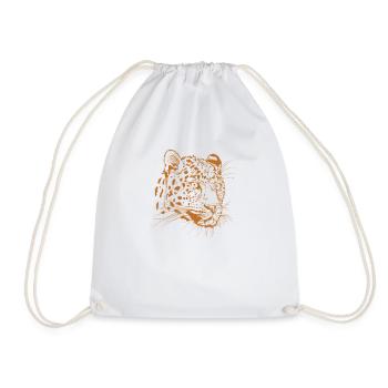 Tête de léopard Big Cat Afrique - Sac de sport léger - blanc - Devant