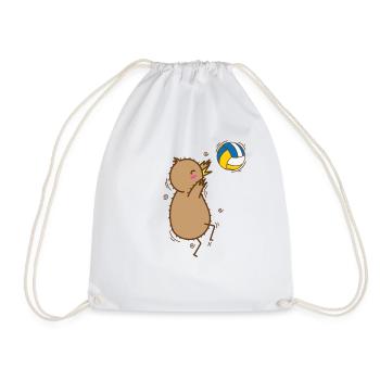 Volleyball Kiwi Oiseau et Fruit - Sac de sport léger - blanc - Devant