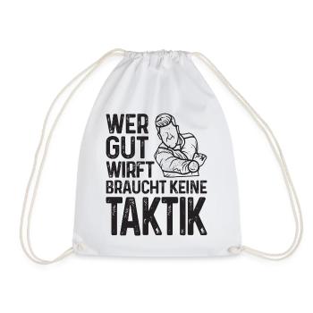Wer gut legt braucht keine Taktik Bouler Petanque - Turnbeutel - Weiß - Vorne