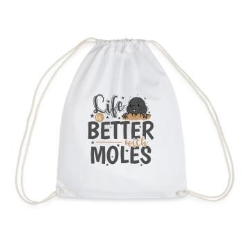 La vie est meilleure avec Moles Animal Mound - Sac de sport léger - blanc - Devant