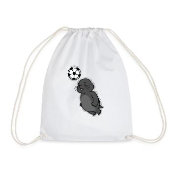 Taupe jouant au football Animal Earthen Mound - Sac de sport léger - blanc - Devant