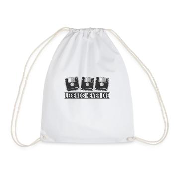 Legends Never Die retro memory module - Drawstring Bag - white - Front