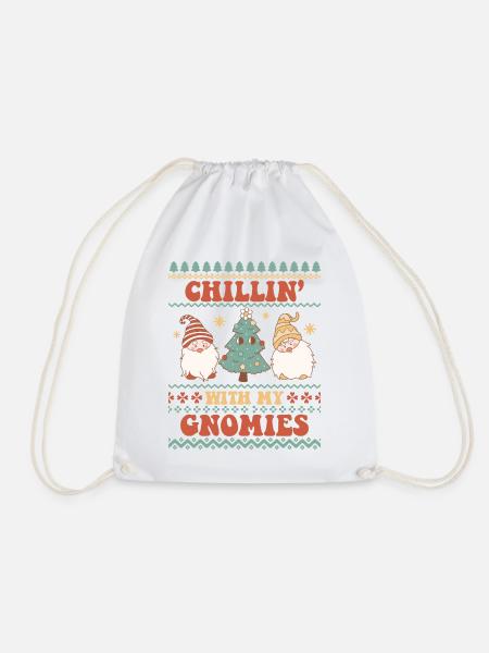 Hässlicher Weihnachtspullover - Turnbeutel - Weiß
