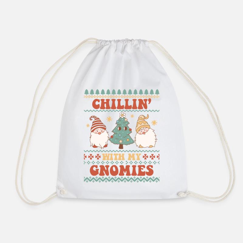 Hässlicher Weihnachtspullover - Turnbeutel - Weiß
