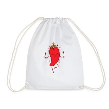 Dancing Chili Spice Scoville - Drawstring Bag - white - Front