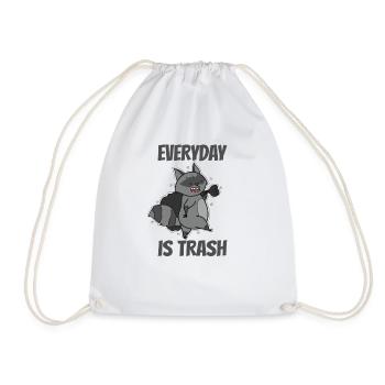 Tous les jours, c’est Trash Raccoon Omnivore - Sac de sport léger - blanc - Devant