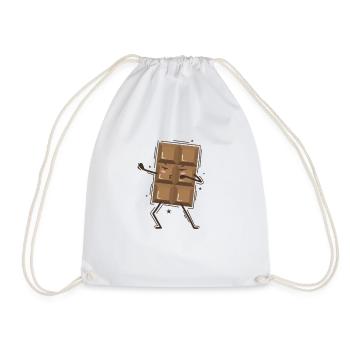 Bar Chocolate Can Karate Candy - Drawstring Bag - white - Front