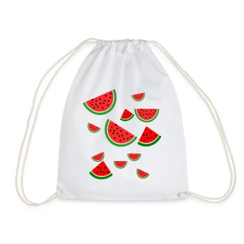 Wassermelone Melone - Turnbeutel - Weiß - Vorne