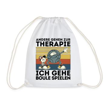 Others go to therapy boules petanque balls - Drawstring Bag - white - Front