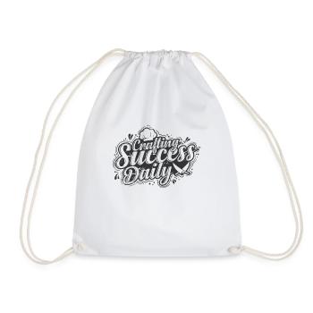 Crafting Success Daily - Drawstring Bag - white - Front