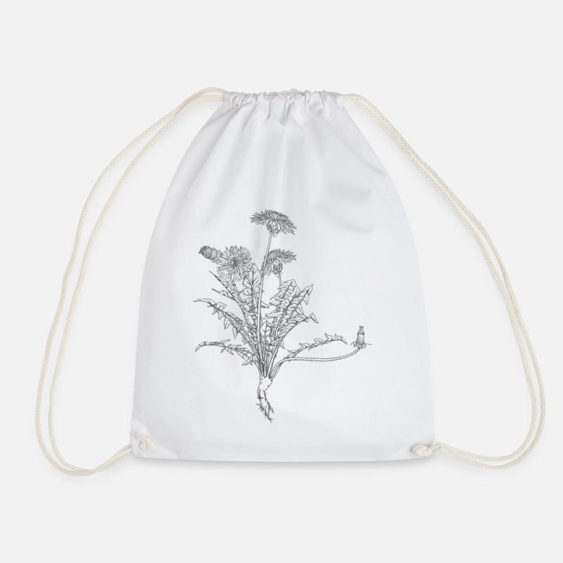 Dandelion - Drawstring Bag - white