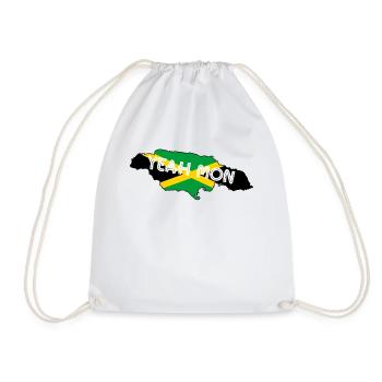 Yeah Mon Jamaican Map Vintage Jamaica Reggae - Drawstring Bag - white - Front