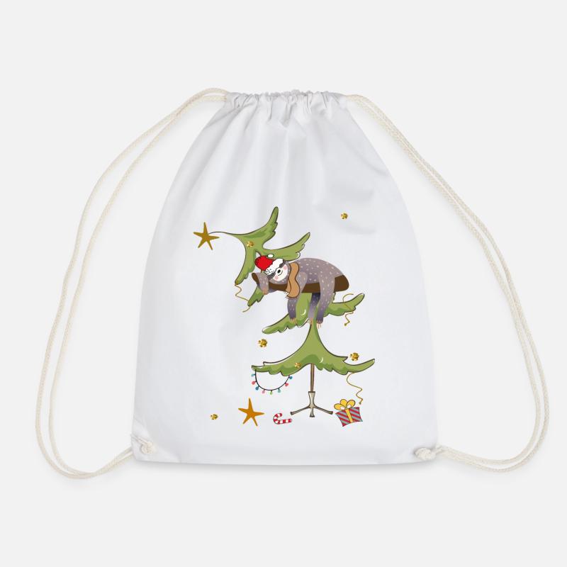 Faultier Christmas - Turnbeutel - Weiß