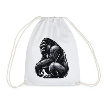 Gorille - Sac de sport léger - blanc - Devant