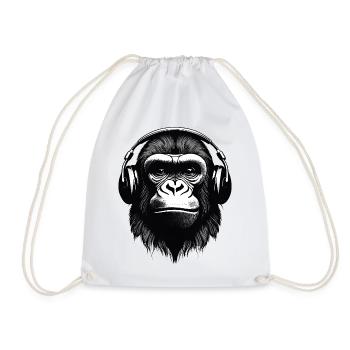 Gorilla, Primat, Affe - Turnbeutel - Weiß - Vorne