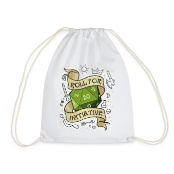 Roll for Initiative – Dice Your Destiny - Drawstring Bag - white - Front