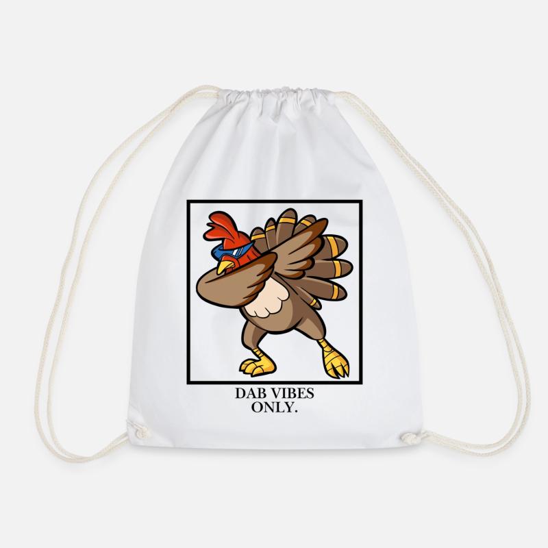 Dab Vibes Only. - Drawstring Bag - white