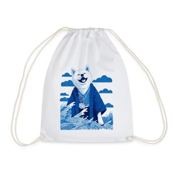 Shibu Kimono - Drawstring Bag - white - Front