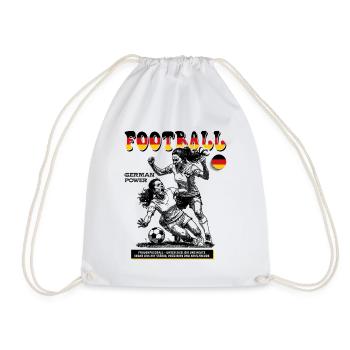 Frauenfußball Shirt Deutschland: Mut im Zweikampf - Turnbeutel - Weiß - Vorne