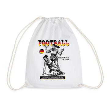 Deutsches Frauenfußball Shirt: Kampfgeist gezeigt - Turnbeutel - Weiß - Vorne