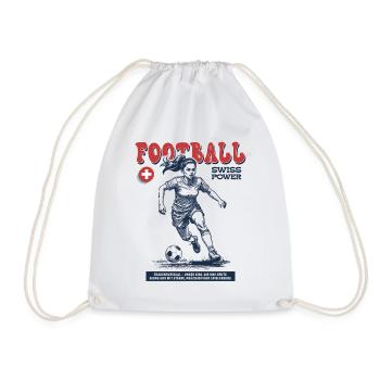 Schweizer Fußballspielerin Shirt: Technik im Spiel - Turnbeutel - Weiß - Vorne