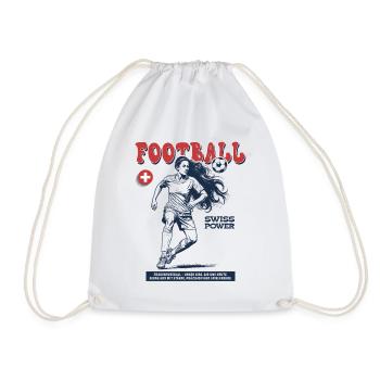 Suisse Fußballspielerin Shirt: Foulspiel mit Stil - Turnbeutel - Weiß - Vorne