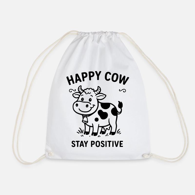 happycow - Drawstring Bag - white