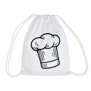 Chef's hat - Drawstring Bag - white - Front