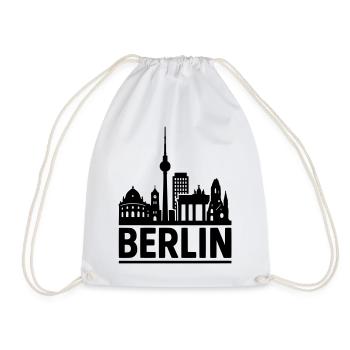 Berlin Skyline Hauptstadt - Turnbeutel - Weiß - Vorne