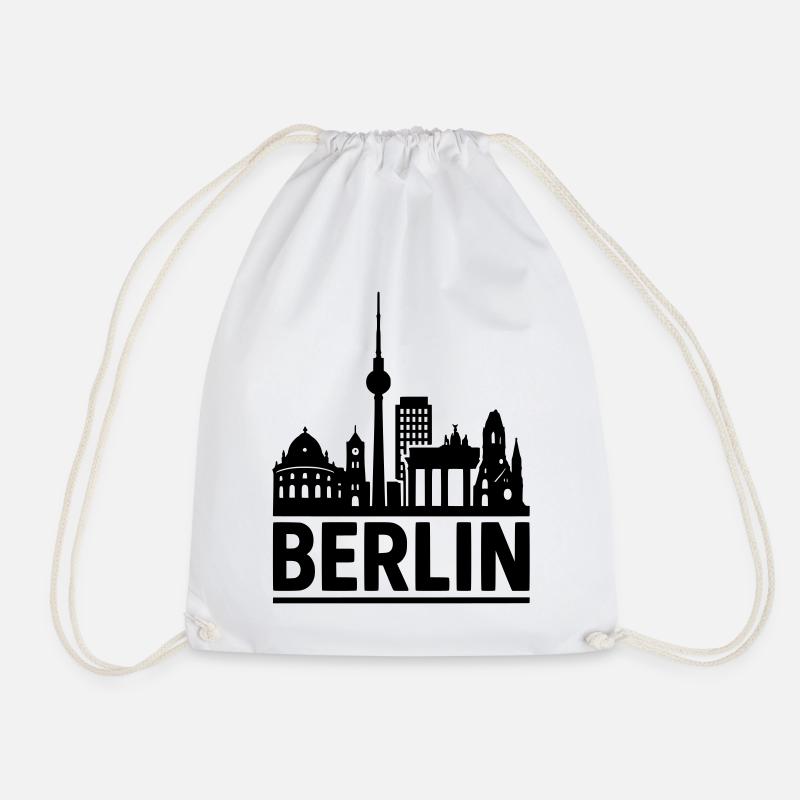 Berlin Skyline Hauptstadt - Turnbeutel - Weiß