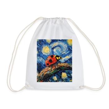 Coccinelle Van Gogh Style Nuit étoilée - Sac de sport léger - blanc - Devant
