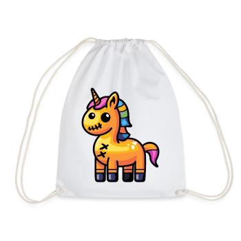 Einhorn Halloween Zombie - Turnbeutel - Weiß - Vorne